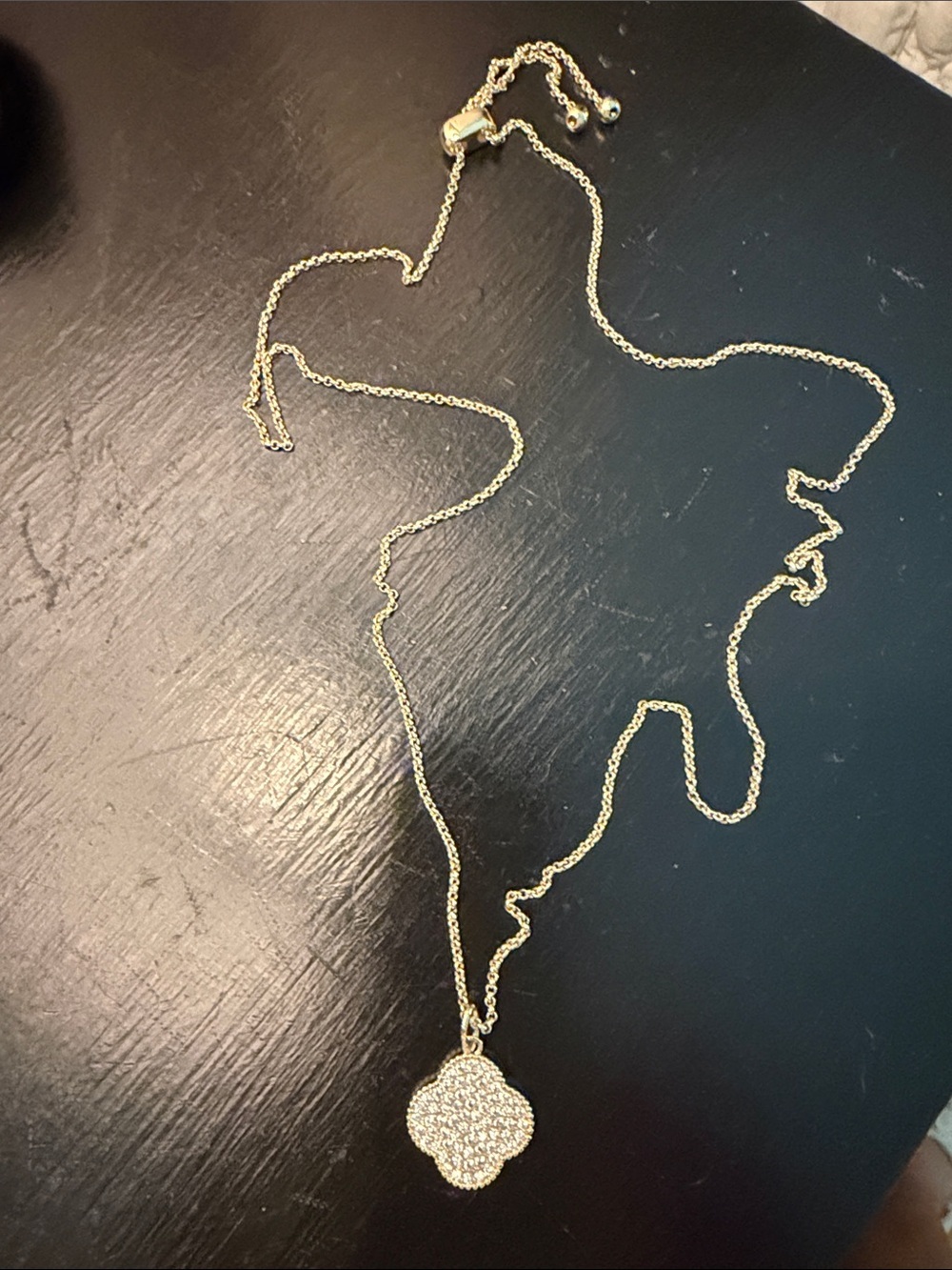 Pave stone  gold necklace